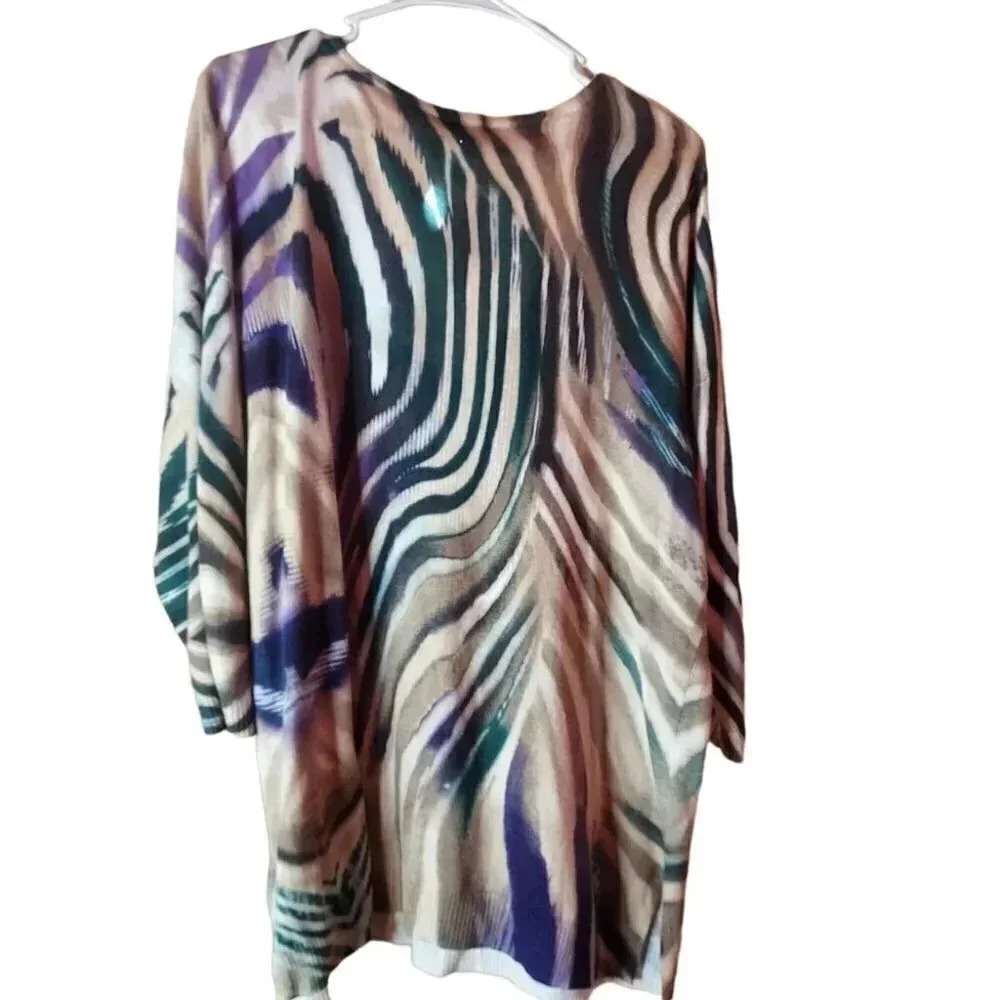 Chico's V-Neck Blouse Chico' Size 2 - Picture 5 of 8